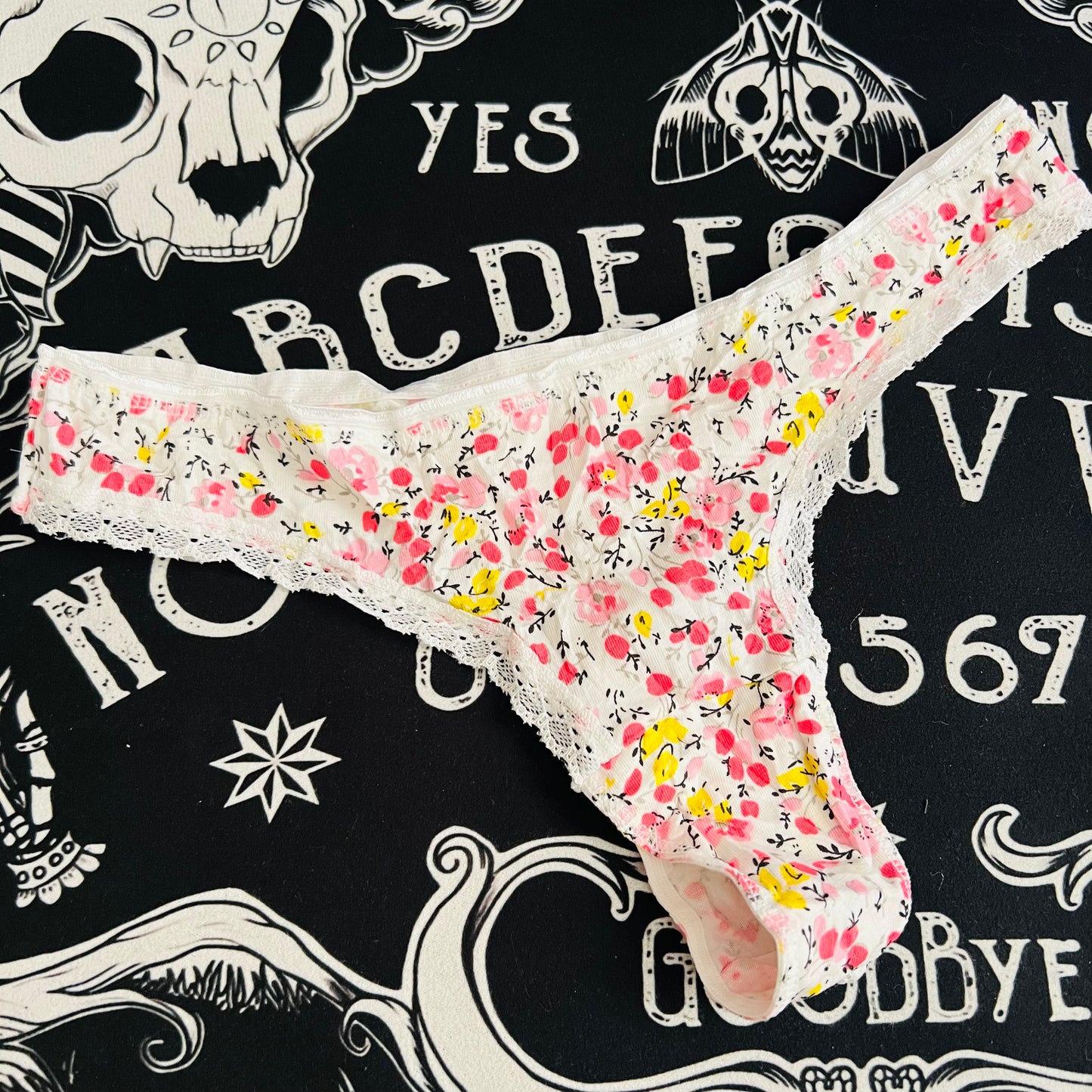Pink Floral Thong