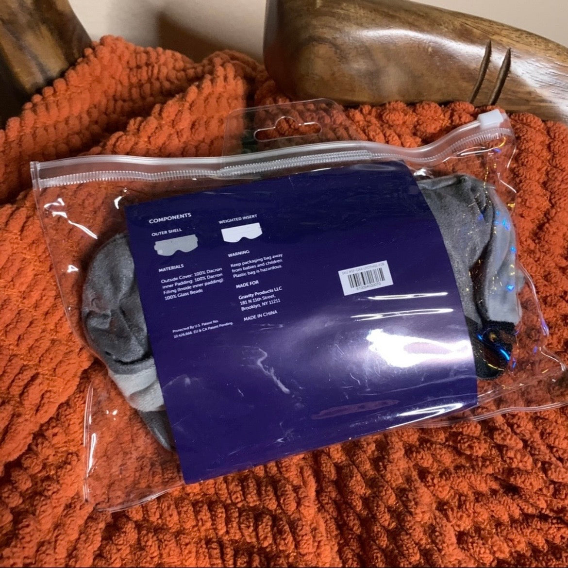 Grey Weighted Sleep Mask