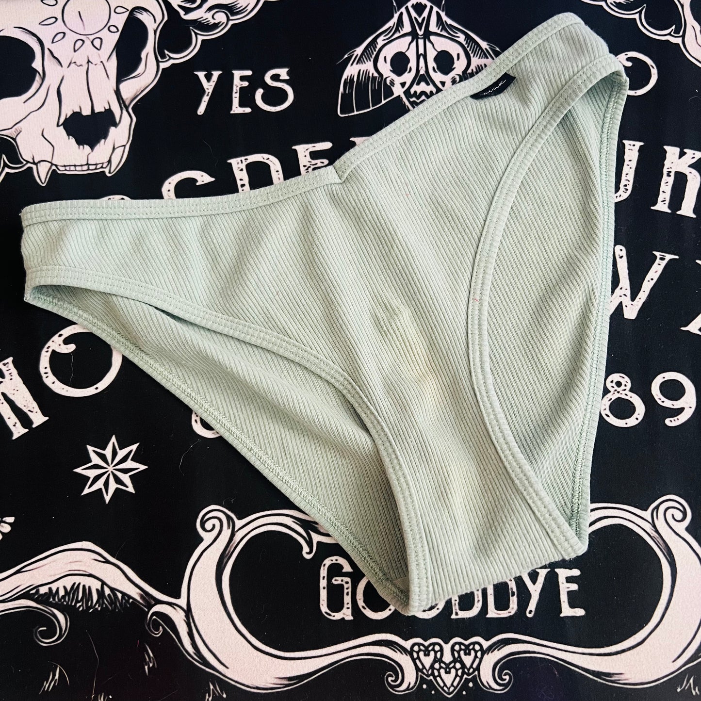 Green Ribbed Bikini Panty