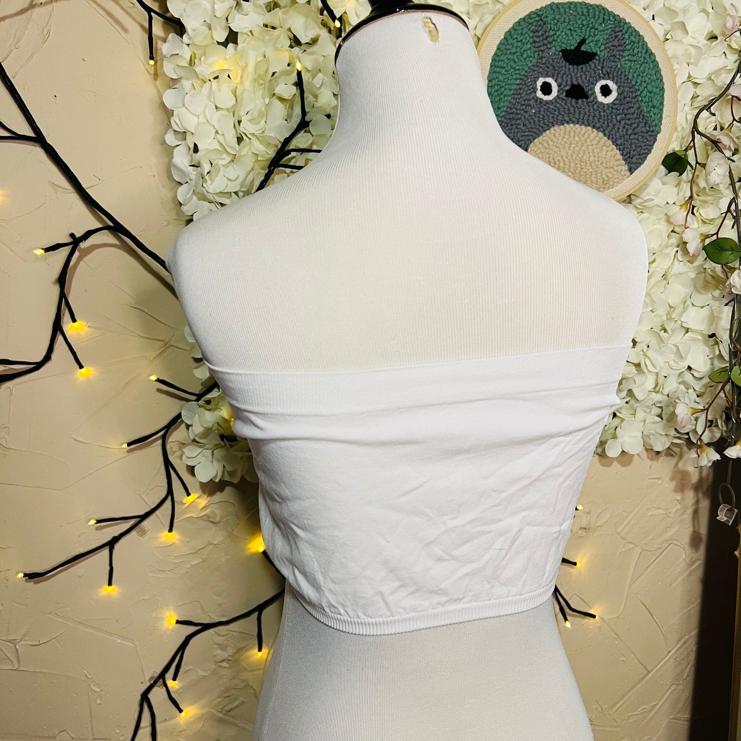 White Strapless Bandeau