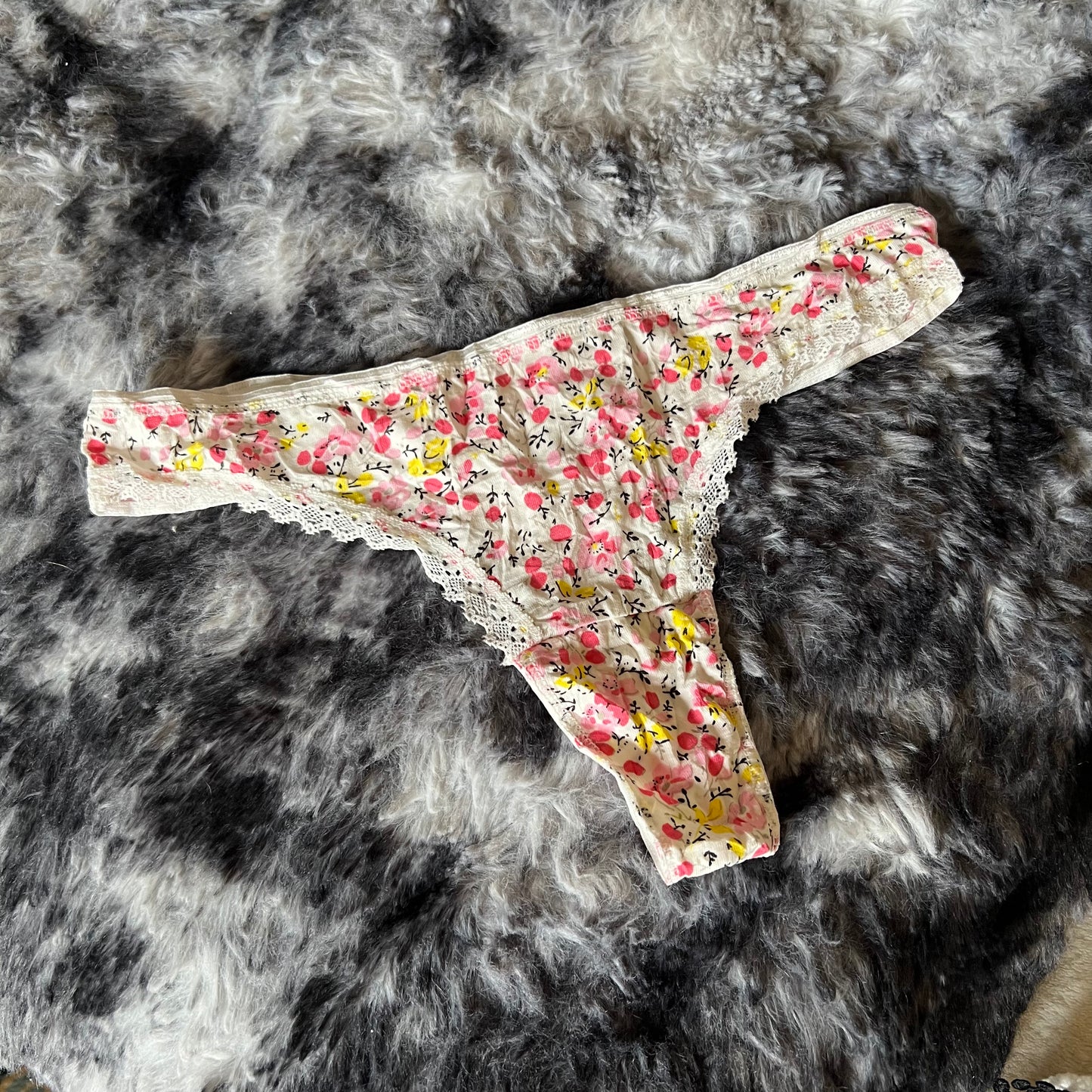 White Flower Thong