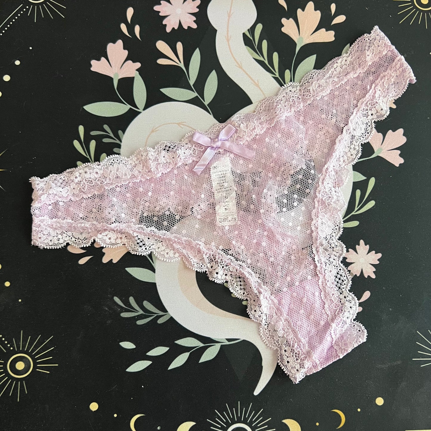 Purple Lace Thong