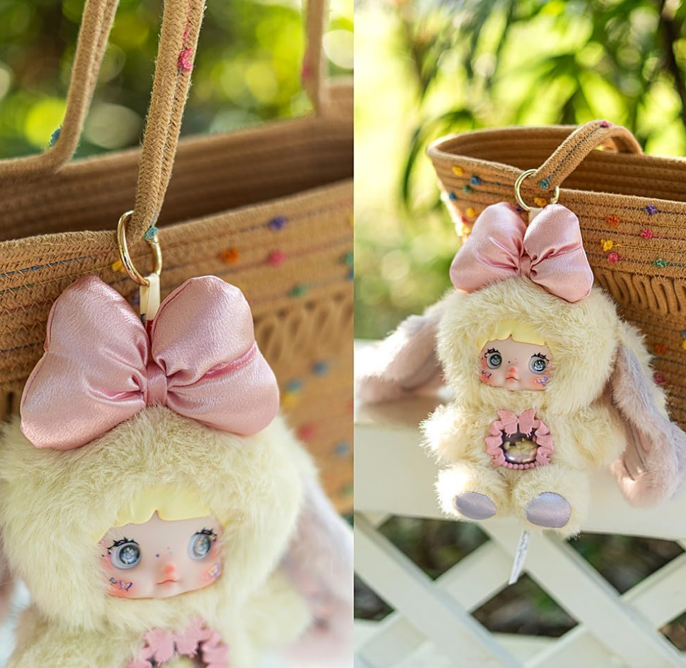 Nommi Plush Fantasy World Series Figure with Keychain in Pastel Pink