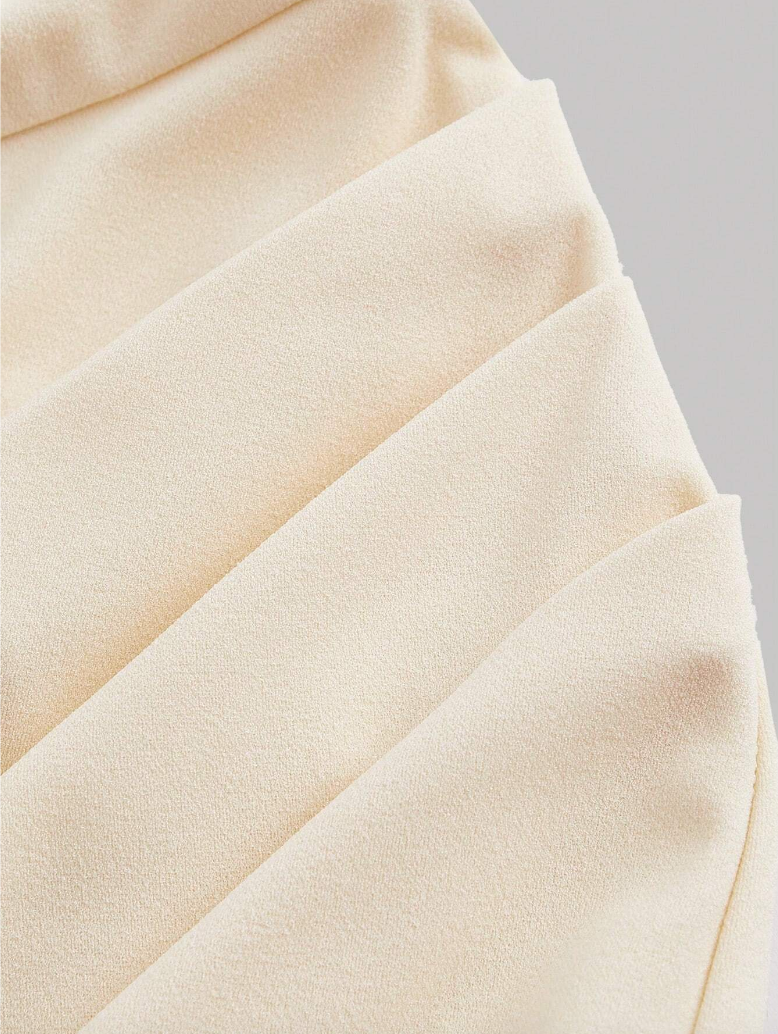 Cream Corset-Style Midi Dress