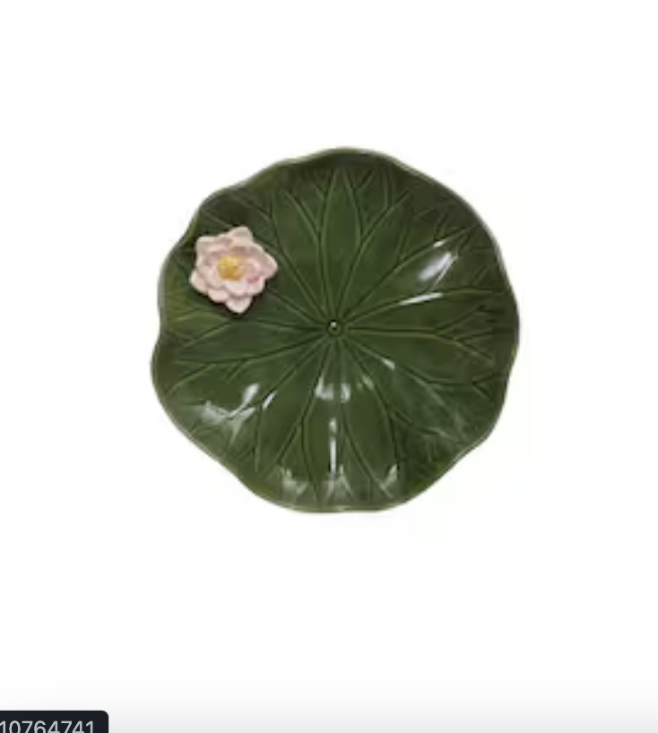 Ceramic Lily-Leaf Serving Platee