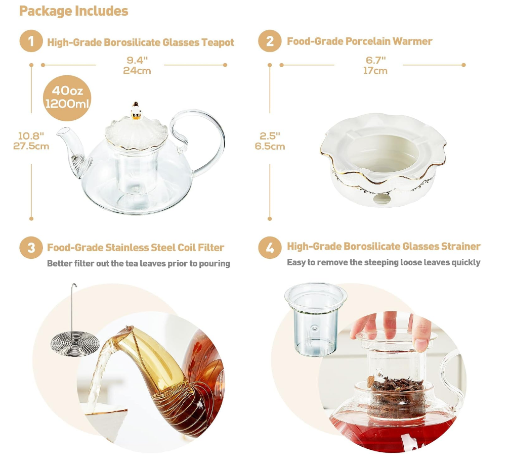 Elegant Glass Teapot