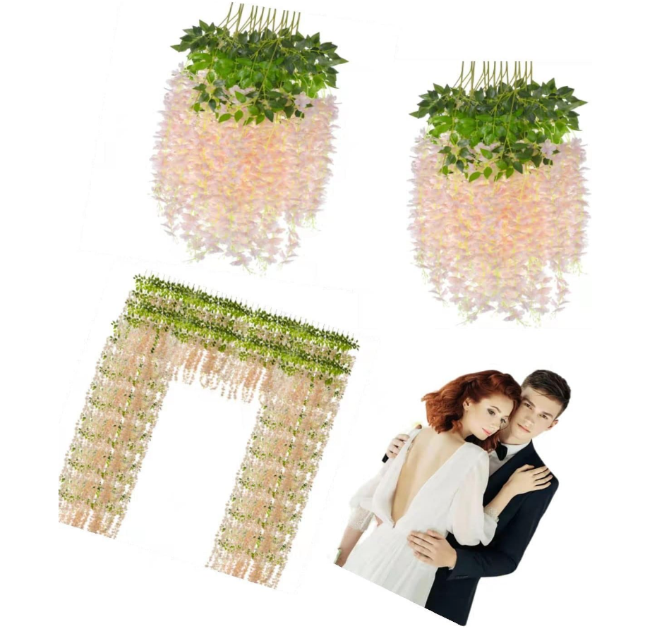 Ivory Hanging Wisteria (Set of 12 Strands)