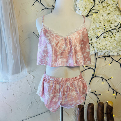 Pink Floral Pajama Set