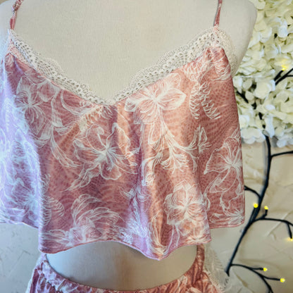 Pink Floral Pajama Set
