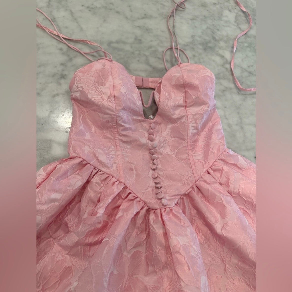 Pink Floral Mini Dress