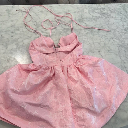 Pink Floral Mini Dress