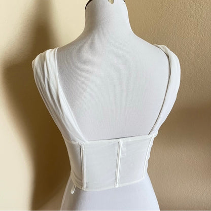 White Corset Bustier Top