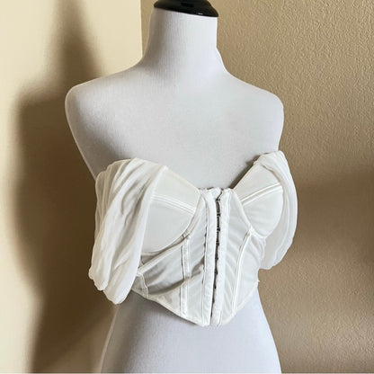 White Corset Bustier Top