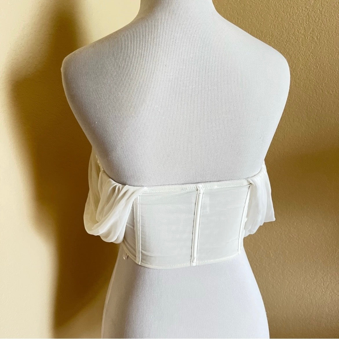 White Corset Bustier Top