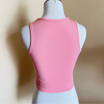 Pink and Cream Swirl Tank Top