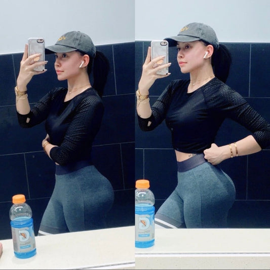 Black Mesh Crop Top