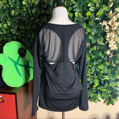 Black Cutout Athletic Top