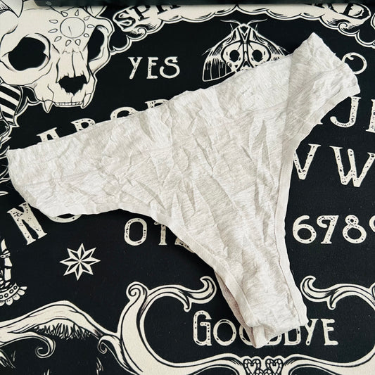 White Cotton Thong