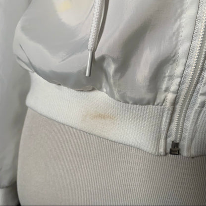 White Babe Mesh Hoodie