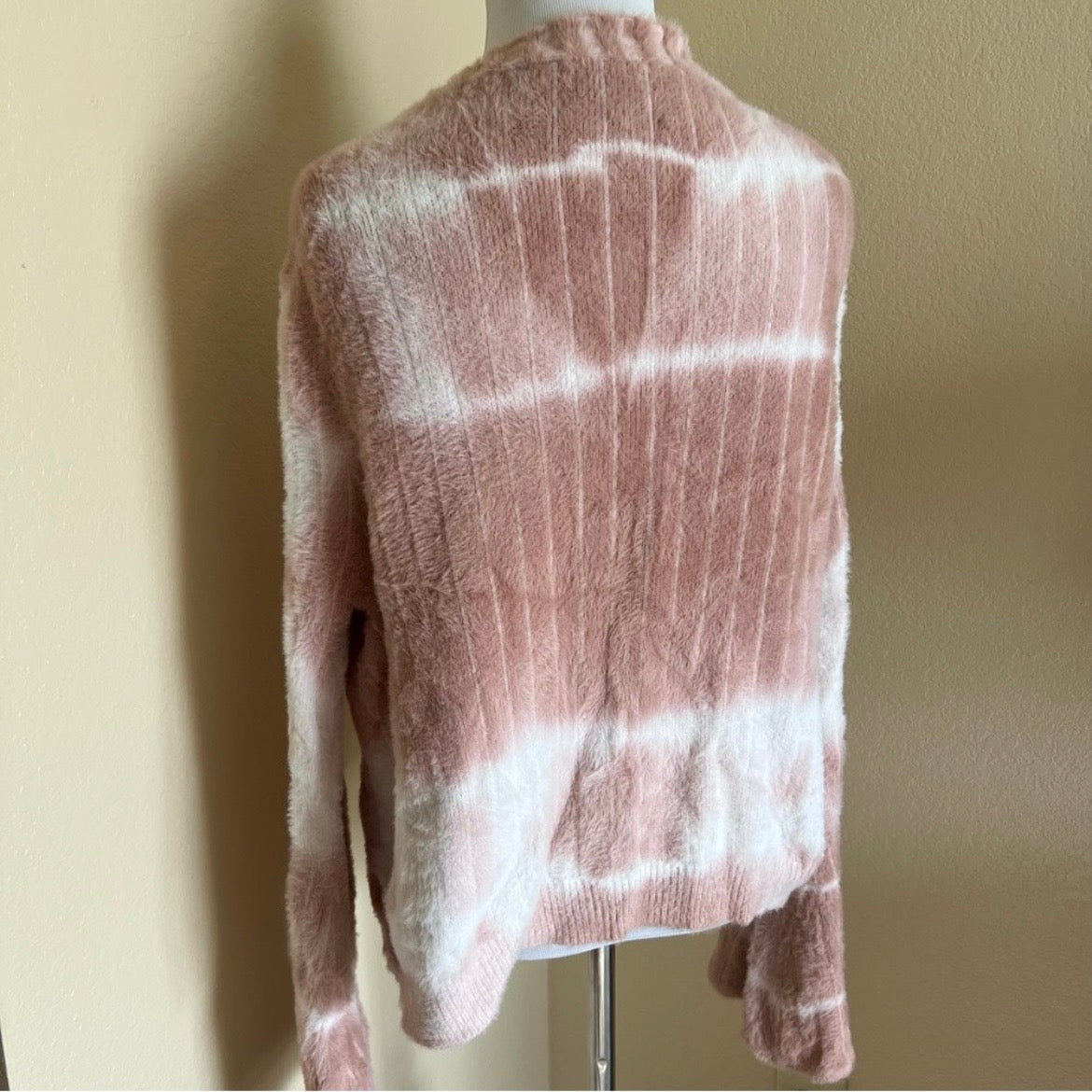 Pink and White Cardigan