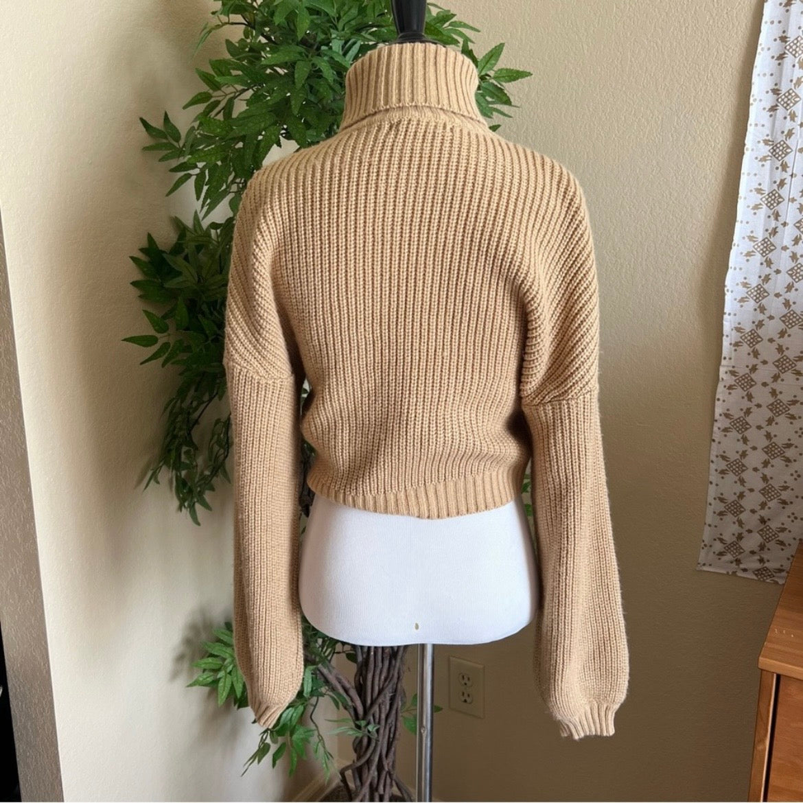 Cropped Tan Sweater