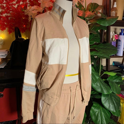 Tan Colorblock Tracksuit