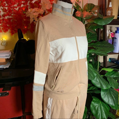 Tan Colorblock Tracksuit