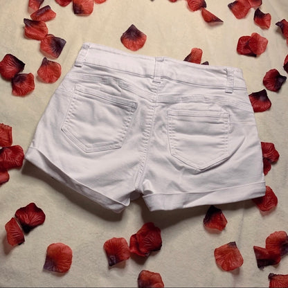White Denim Shorts