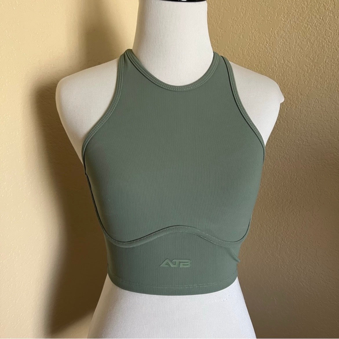 Green Racerback Crop Top