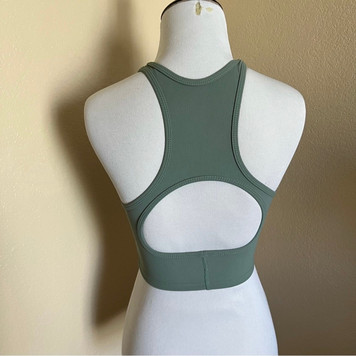 Green Racerback Crop Top