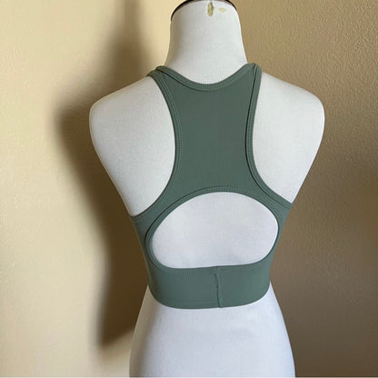 Green Racerback Crop Top