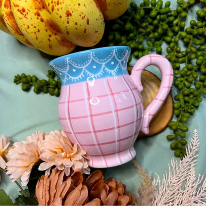 Pink Plaid Mug