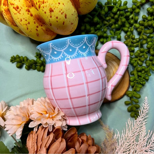 Pink Plaid Mug