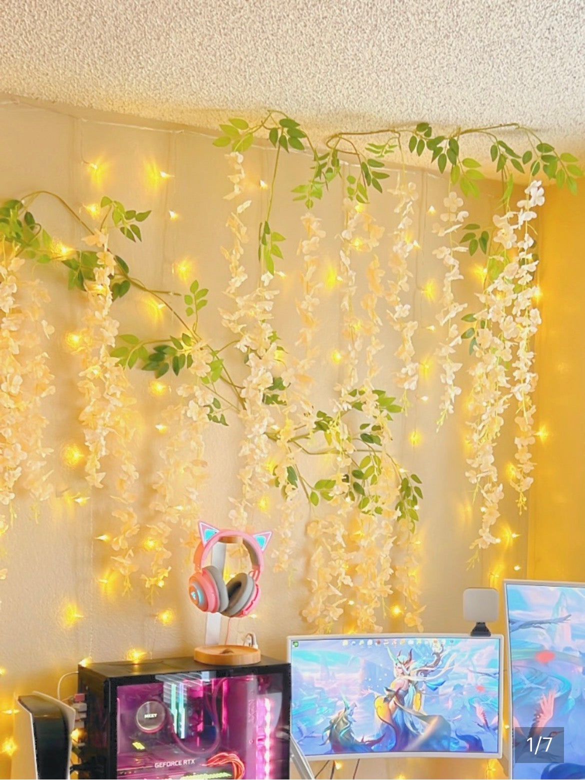 Ivory Hanging Wisteria (Set of 12 Strands)