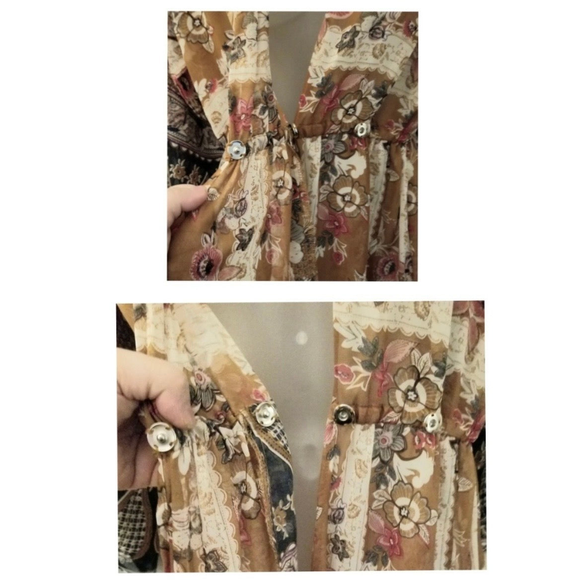 Brown Floral Tunic Dress