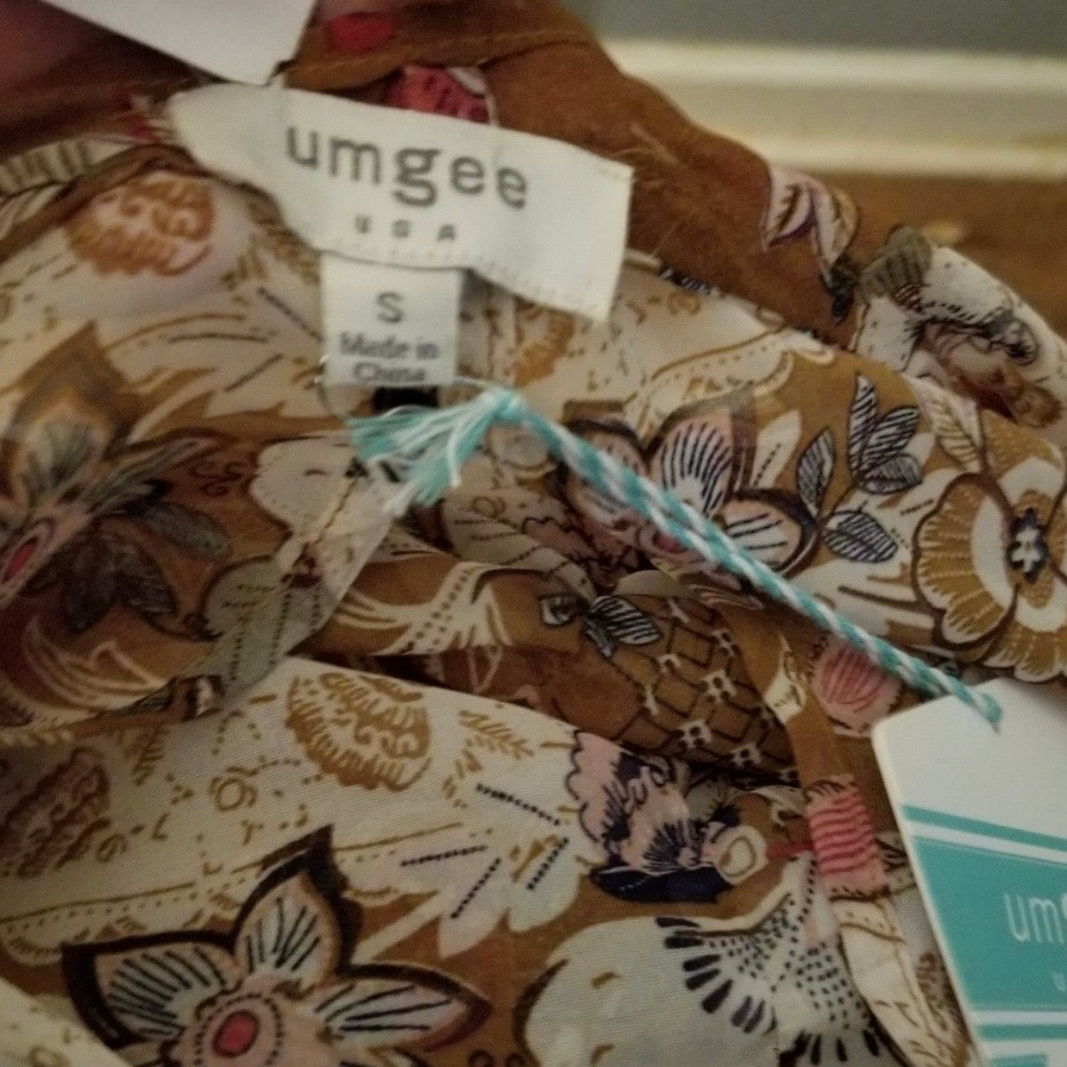 Brown Floral Tunic Dress