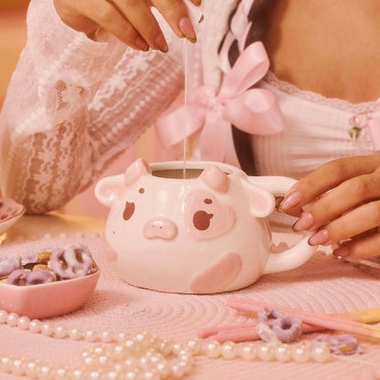 Pink Cow Ceramic Mug