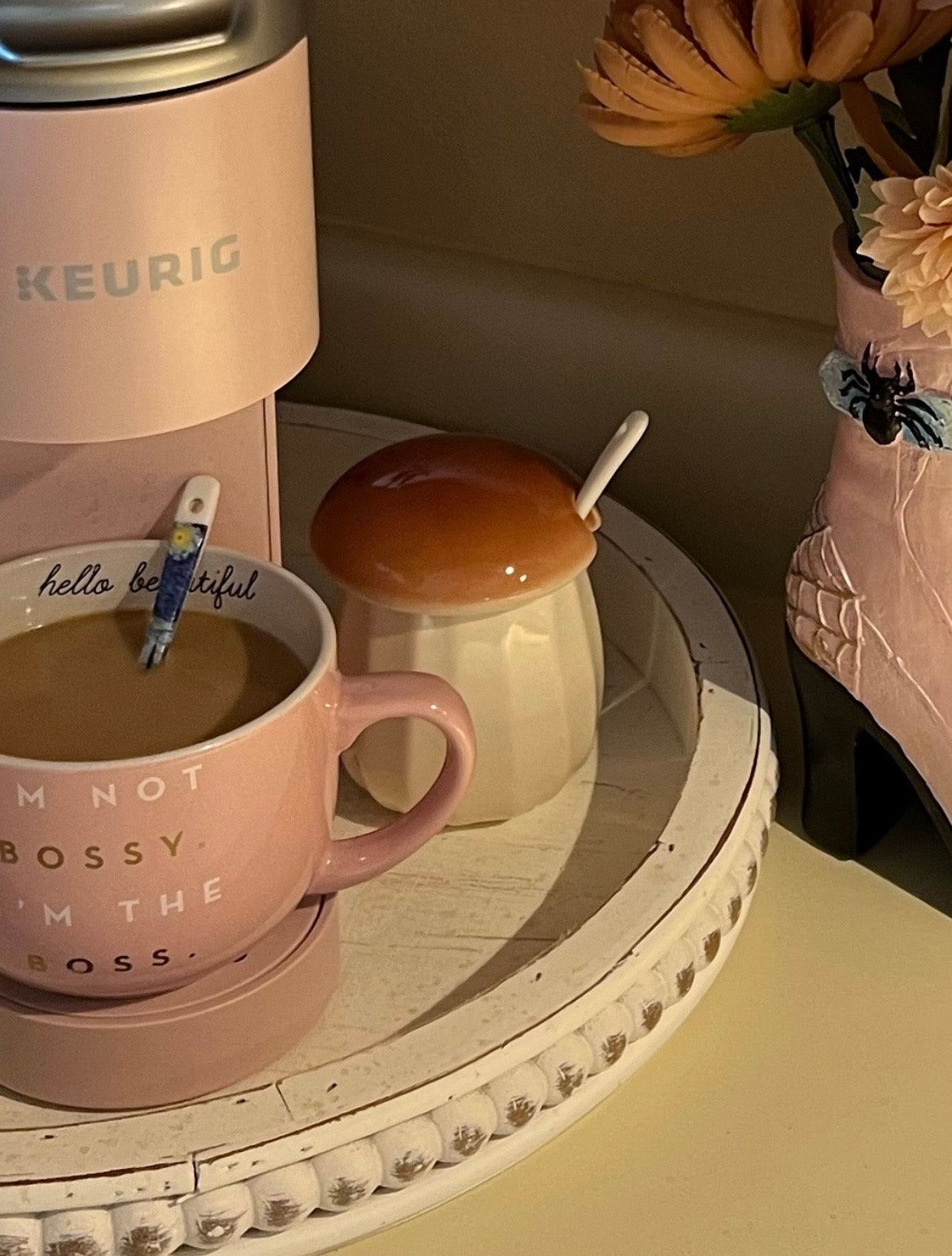 Ceramic Mushroom Sugar Jar