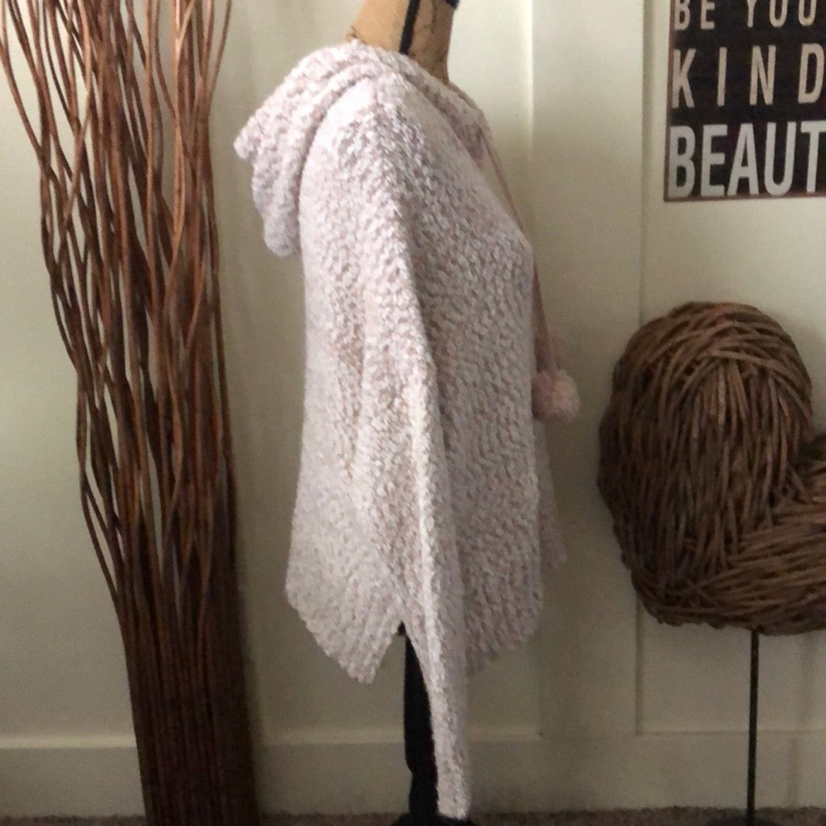 Light Blush Pom-Pom Sweater