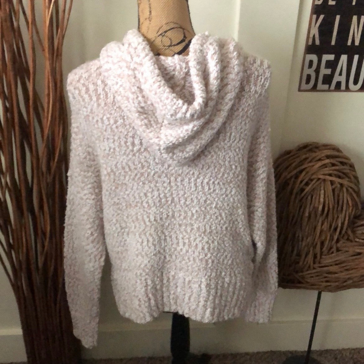 Light Blush Pom-Pom Sweater
