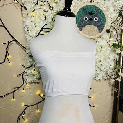 White Strapless Bandeau