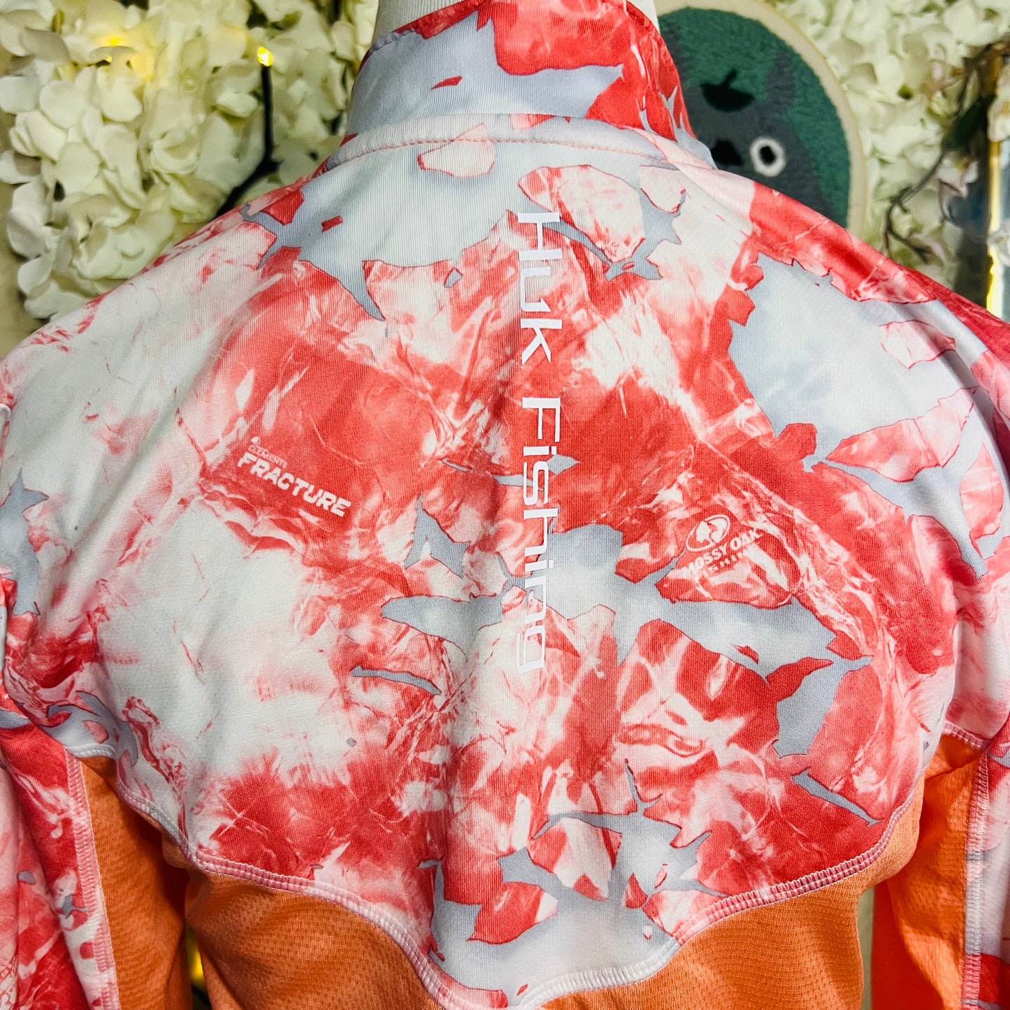 Coral Marble Long Sleeve Fishing Shirt