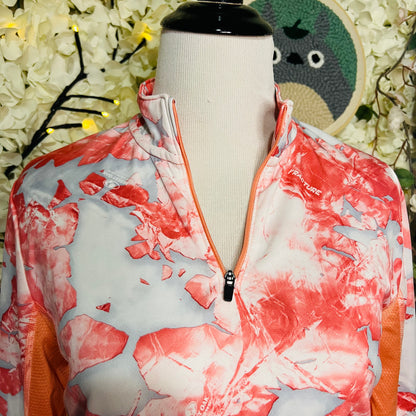 Coral Marble Long Sleeve Fishing Shirt