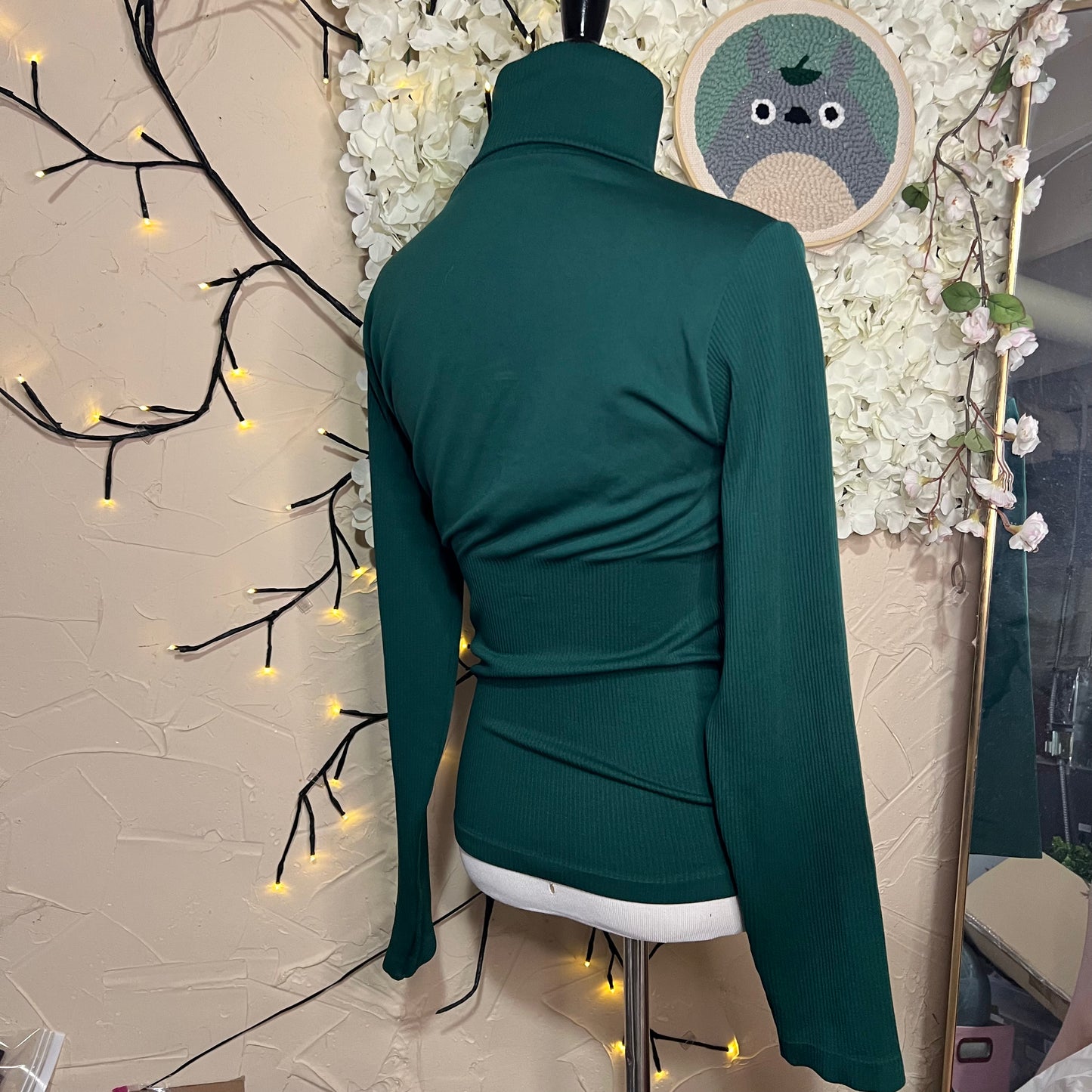 Forest Green Turtleneck Top