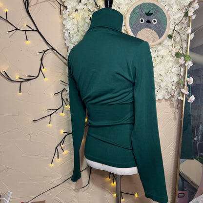 Forest Green Turtleneck Top