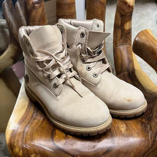 Timberland Light Taupe Lace-Up Boots