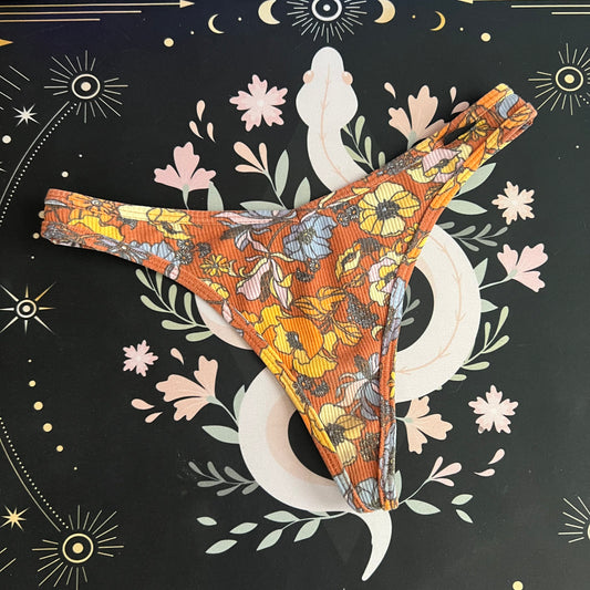 Orange Flower Thong