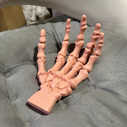 Pink Skeleton Hand Accent