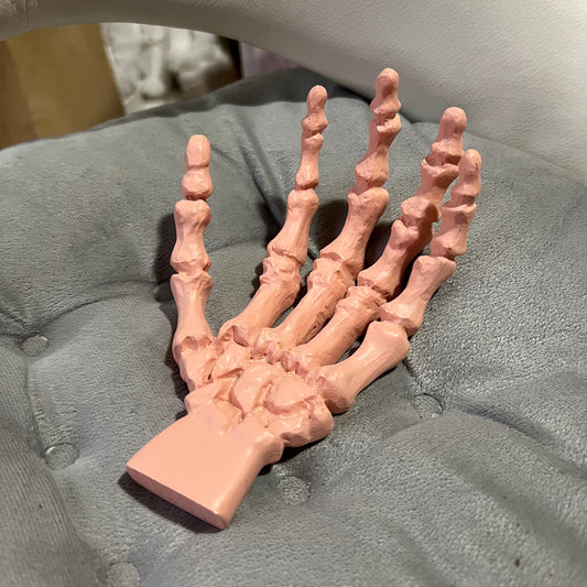 Pink Skeleton Hand Accent