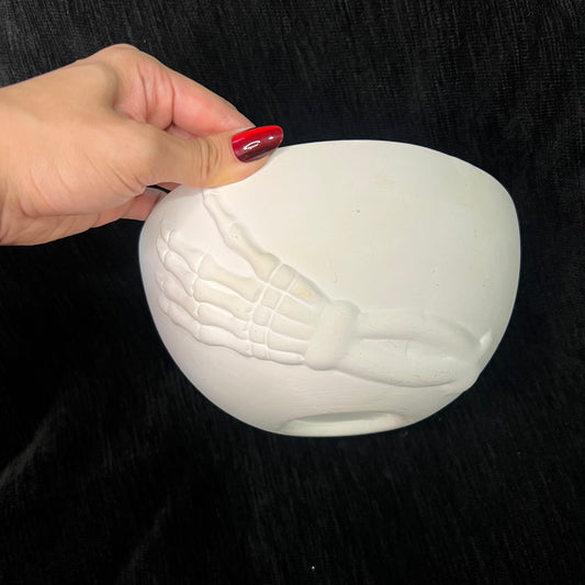White Ceramic Skeleton Bowl
